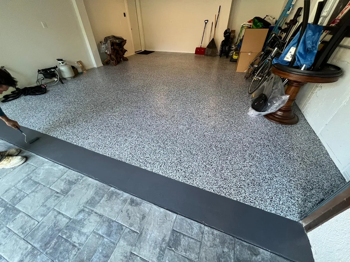 Garage floor flake coating installation NJ