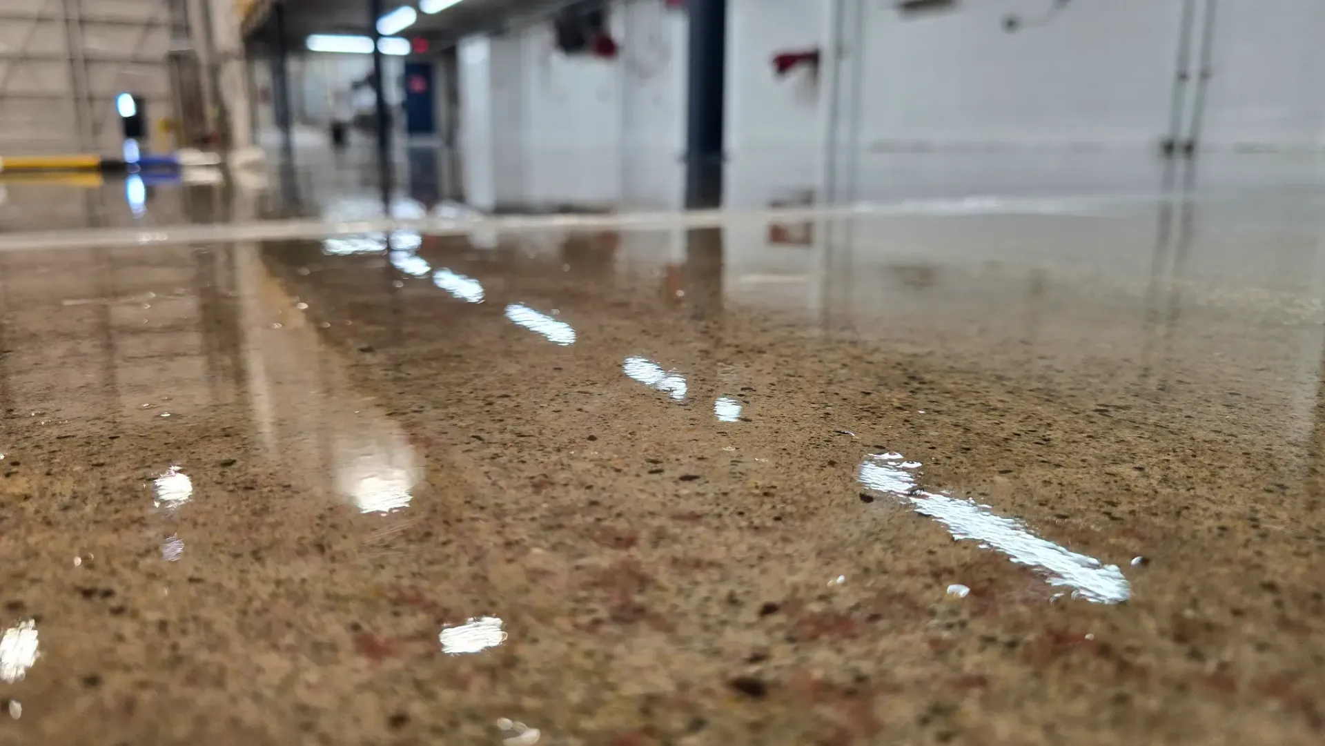 Moisture vapor barrier application on garage floor